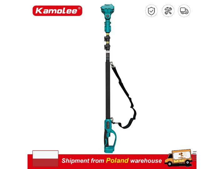 Perche d'extension Kamolee de 2,5 mètres, adaptée à la scie à chaîne électrique rechargeable, scie à main de 6 pouces/8 pouces