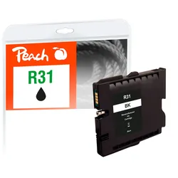 Peach Tintenpatrone schwarz kompatibel zu Ricoh GC31K, 405688