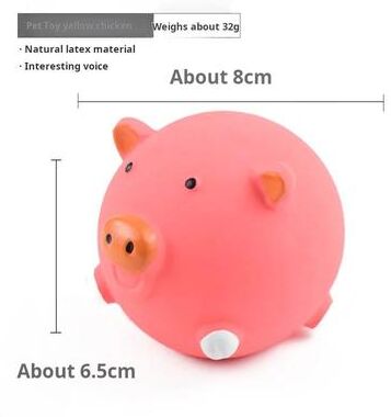 Uplift Treasures Animal Shaped Squeaky Dog Chew Toys pig 2.56 * 3.15 In