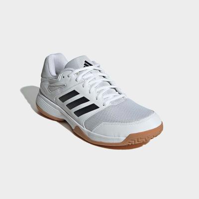 Hallenschuh ADIDAS PERFORMANCE "SPEEDCOURT", Herren, Gr. 41, schwarz-weiß (cloud weiß, core schwarz, gum10), Synthetik, Textil, Schuhe Hallenschuh, geeignet für jeden Hallensport