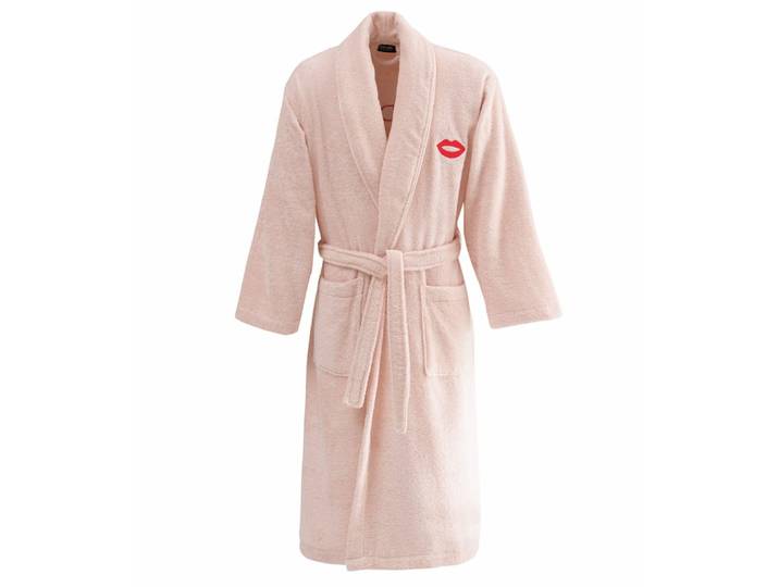 Peignoir brodé col châle 420 g/m² pétale xl