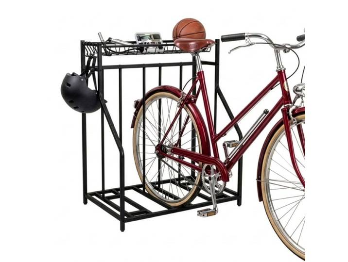 Relaxdays Porte-vélos au sol avec panier