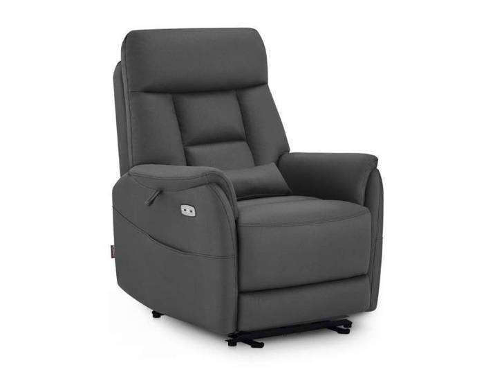 M MCombo Fauteuil Relax Électrique Réglable Fauteuil Relax Massant avec Fonction Inclinaison Salon 7063 (Gris foncé)