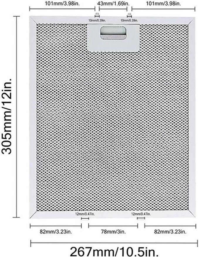 INF Aluminium-Fettfilter kompatibel mit Whirlpool, Ikea, Jenn Air W10169961A Dunstabzugshauben