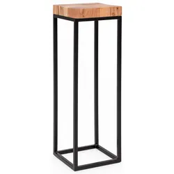 BEISTELLTISCH – Akazienholz Metall Natur 30x97x30 cm Industrial