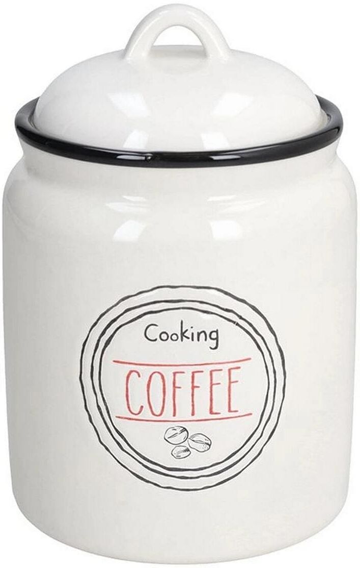 Kaffeedose "Tognana Kaffee Bristol 900 ml", weiss (beige), Ø:12cm, Keramik, Lebensmittelaufbewahrungsbehälter, Kaffeedose, Nein beige Ø 12cm