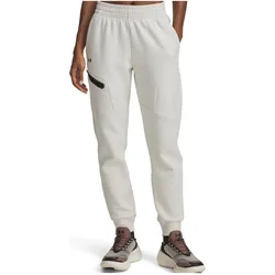 Under Armour, Damen, Sporthose, Unstoppable Flc Jogger (L), Weiss