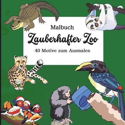 Malbuch Zauberhafter Zoo, Taschenbuch von Eva Stuhlmüller, Tolino Media, 978-3-7592-5111-4