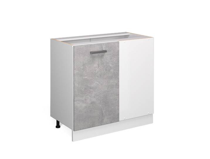 Vicco Eckschrank FÜR Hausrat R-Line Beton 86 cm mit Tür, ohne Arbeitsplatte, Grau, 1 Fächer, Quadratisch, 86x81.6x46 cm, Waschküche, Mehrzweckschränke