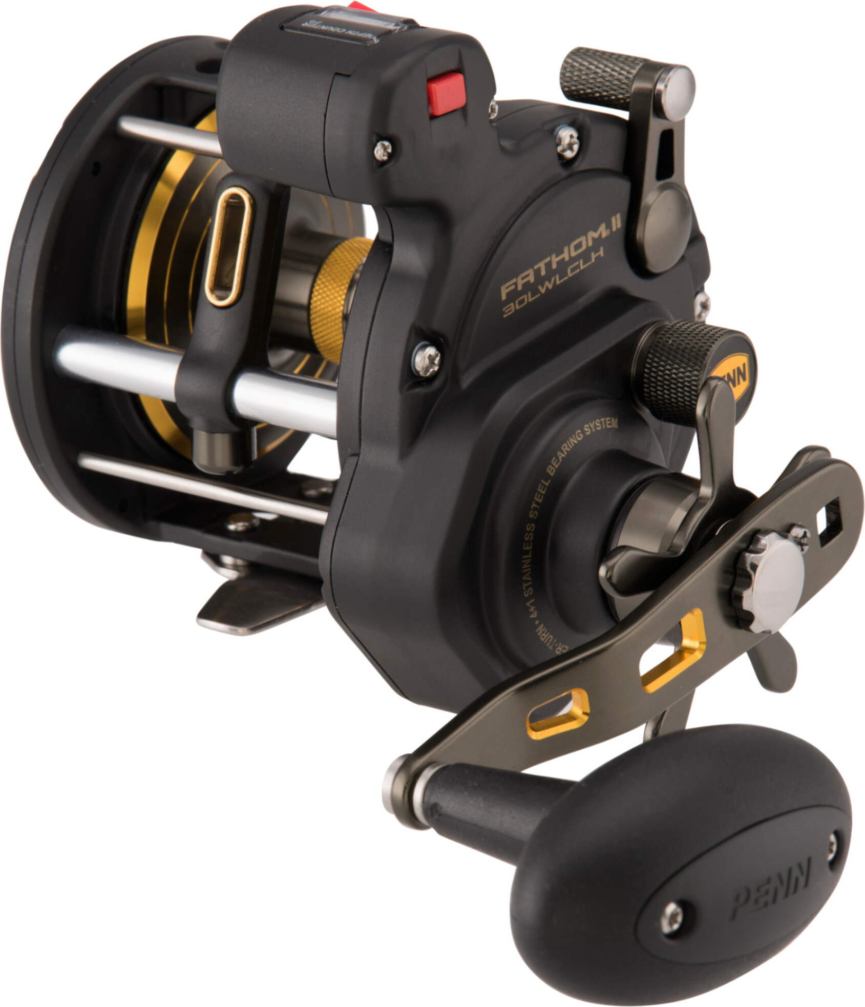 Penn Fathom II Linecounter 30LH Level Wind Reel - Linkshand Rolle