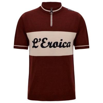 Santini - Eroica Vino Wool Jersey - Radtrikot Gr 3XL rot