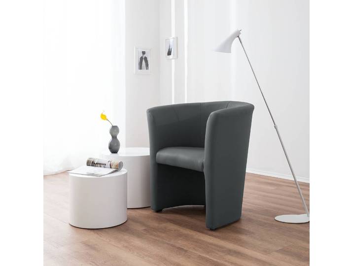 Cocktailsessel Sinclair Grau/Grau Kunstleder Rada 67 x 75 x 59cm