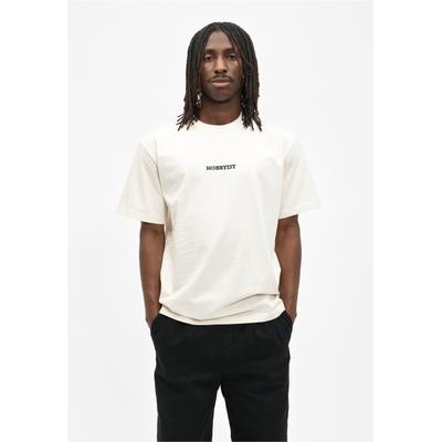 T-Shirt CLEPTOMANICX "Hobbyist", Herren, Gr. S, beige (beige, meliert), 100% Baumwolle, mehrfarbig, normal, Rundhals, Shirts T-Shirt, mit markantem Frontprint