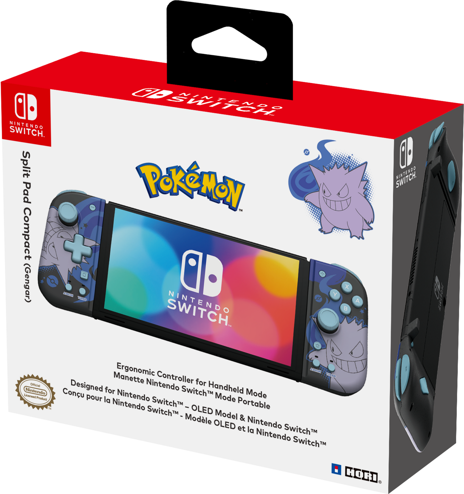 HORI Split Pad Compact Gengar Controller for Nintendo Switch - Official Nintendo Licensed Accessory
