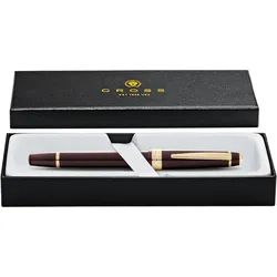 Cross, Schreibstifte, Rollerball Bailey Light Rot mit goldenen Beschlägen in Geschenkbox (1x)