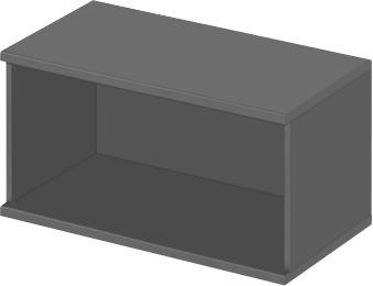 Schäfer Shop Genius Aufsatzregal TETRIS WOOD, 1 OH, B 800, graphit