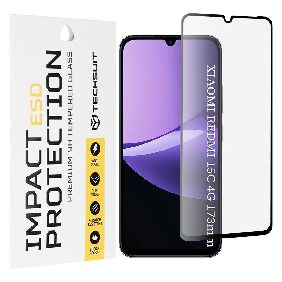 Techsuit - ESD Glass - Xiaomi Redmi 15C 4G / Poco C85 4G - Black (Xiaomi Redmi 15 5G) (61050532)