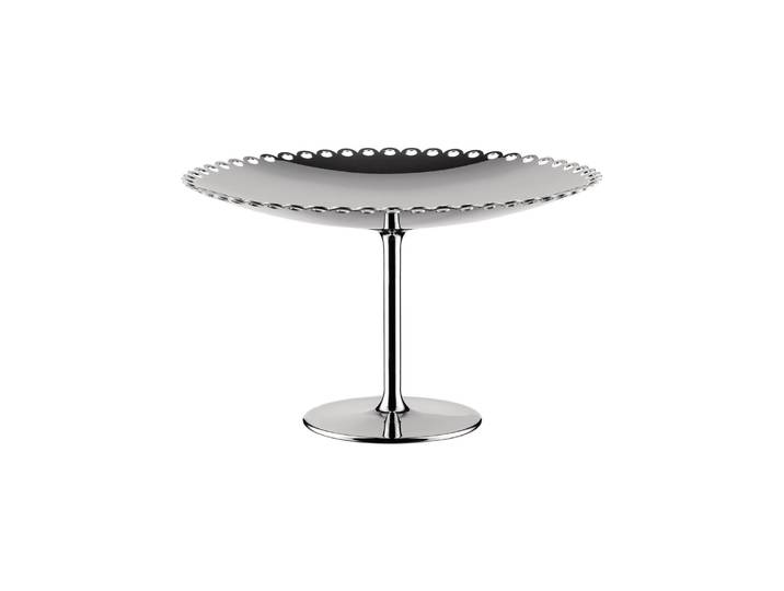 Alessi - Plat à gâteau Tornitore matto - Métal - Acier inoxydable poli - Designer Nika Zupanc