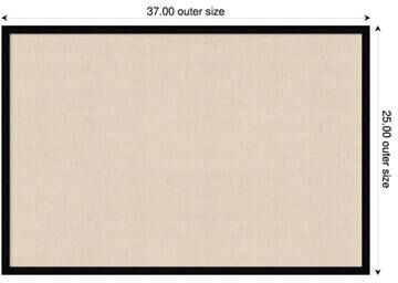 Amanti Art Neutral Weave Canvas Magnetic Board, Svelte Framed Memo Board