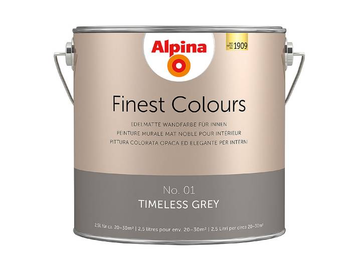 Alpina Wandfarbe Finest Colours Timeless Grey 2.5 l Matt