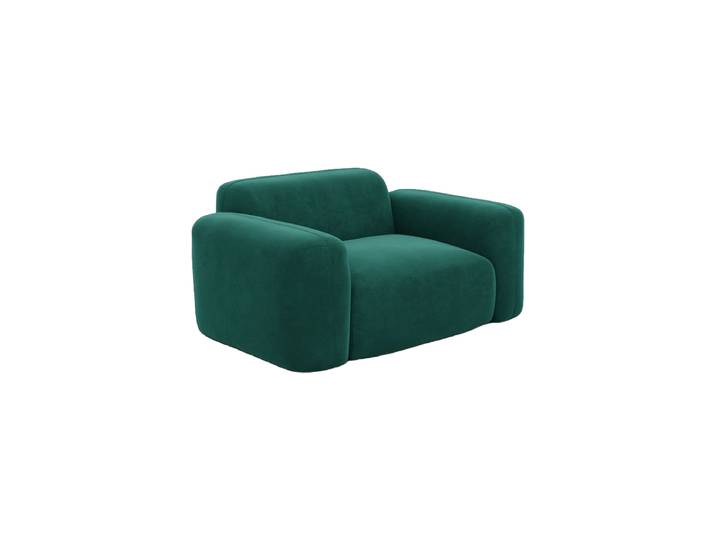 Design Loungesessel „Aras“ mit Samtbezug Samtbezug Grün BLOOMINGLOFT Collection