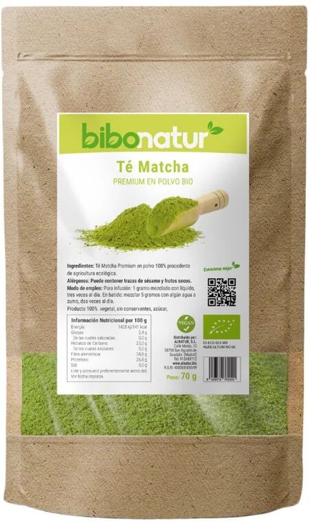 Bibonatur Chá Matcha Premium em Pó Biológico 70g