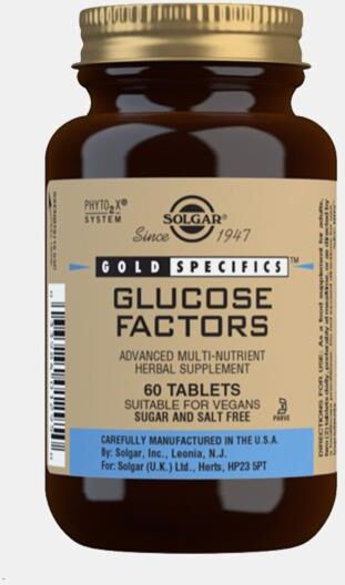 SOLGAR GLUCOSE FACTORS 60 CAPSULAS