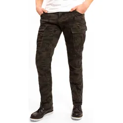 John Doe Stroker XTM, Cargohose - Schwarz/Dunkelgrün (Camouflage) - 32/30