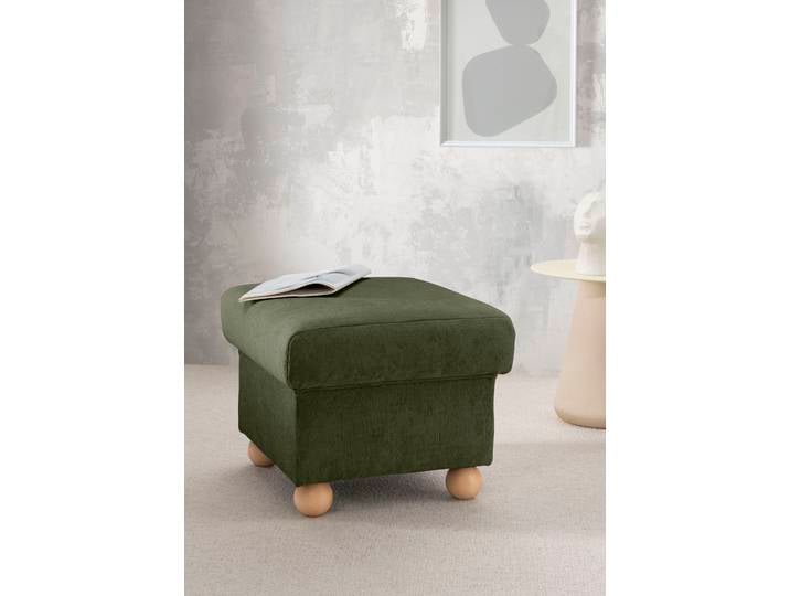 Hocker HOME AFFAIRE Torello , grün, B:56cm H:46cm T:56cm, 100% Polyester, Hocker, Hocker