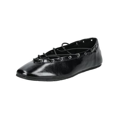 Ballerina STEVE MADDEN "STEVE MADDEN Ballerinas Lederimitat", Damen, Gr. 38, schwarz (schwarz lack), Lederimitat, Schuhe Ballerina