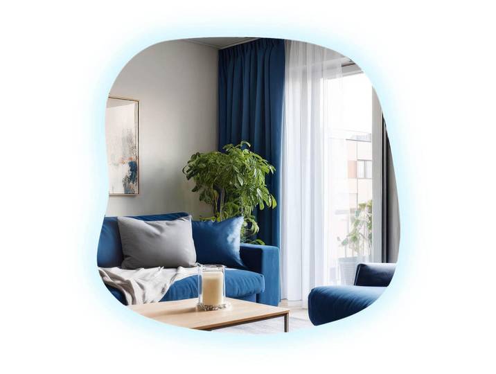 Tulup LED Spiegel 67,6 x 67 cm Asymmetrisch Kaltweiß 6500K, Transparent, Glas, Organisch, 67.6x67x0.4 cm, Spiegel, Wandspiegel