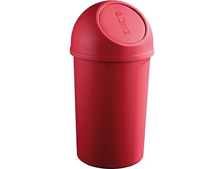 helit H2401225 - Push-afvalbak „the flip“ 25 L rood
