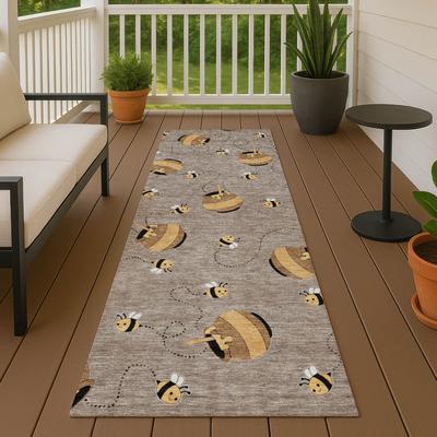 Addison Rugs Machine Washable Indoor/ Outdoor Kids Honeybee Chantille Rug