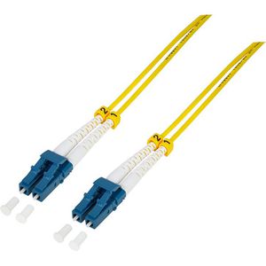 LogiLink Glasfaserkabel FP0LC01, Singlemode, LC/UPC auf LC/UPC, Duplex, OS2 (100 Gbit/s), 1 m