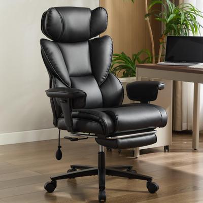 Kodotan sofa Office Chair with Foot Rest and Waist Lumber Support, Ergonomic Gaming Chair with Adjustable Height Headrest, High-Back Leather