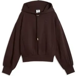 Puma Damen Freizeit / Mode Sommer GJ Kapuzensweats Kapuzensweats lg.Arm Da HER Relaxed Hoodie FL, Größe XS in Braun Braun