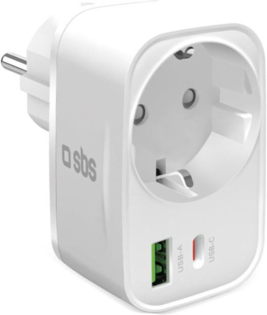 TOMADA SBS SCHUKO USB-A/C PD 20W