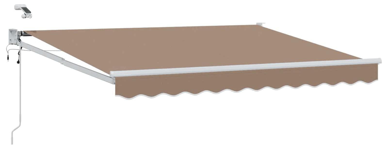 vidaXL Elektrisch uitschuifbaar zonnescherm, taupe