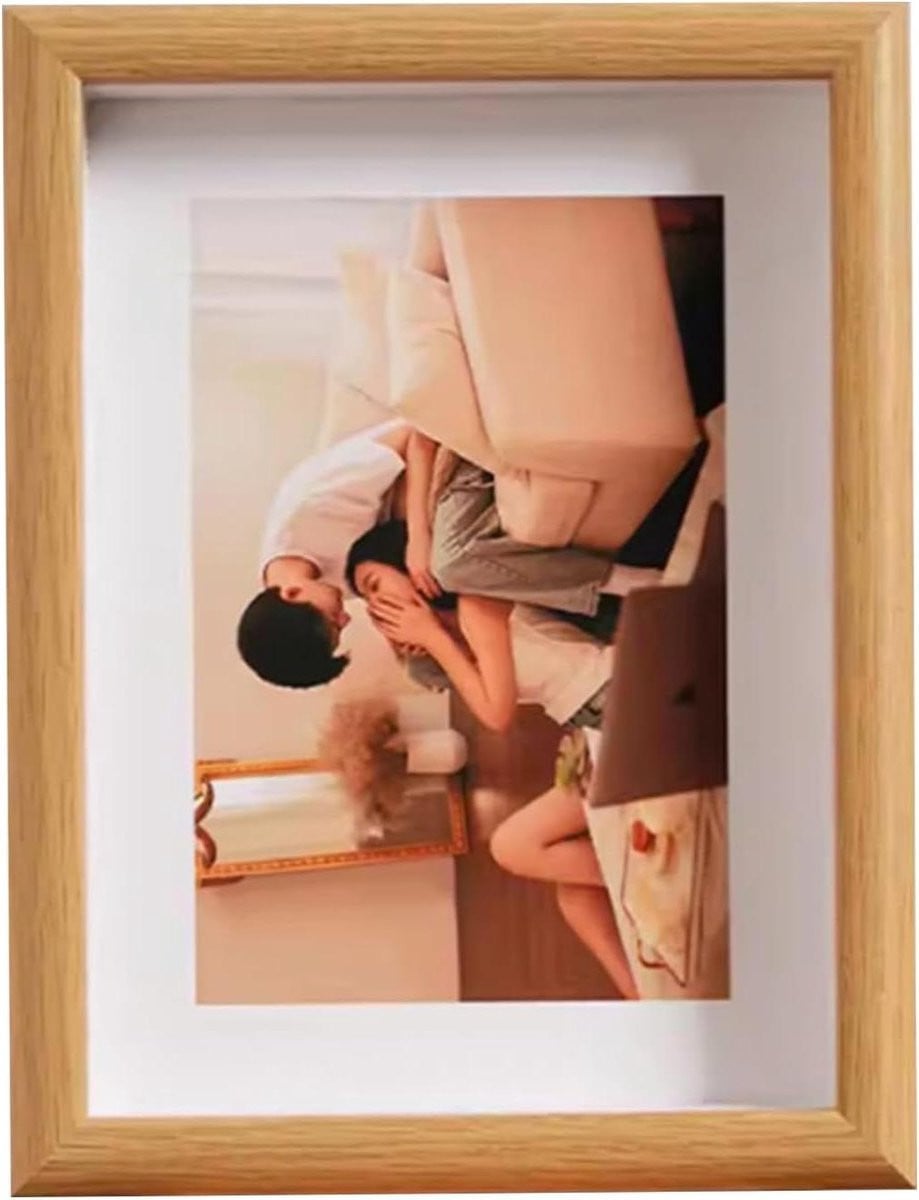 Decoratieve houten fotolijst om op te hangen of neer te zetten