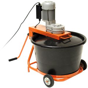 DEMA Betonmischer Mörtelmixer, 55382, Zwangsmischer, 230 V, 370 Watt, 55 Liter