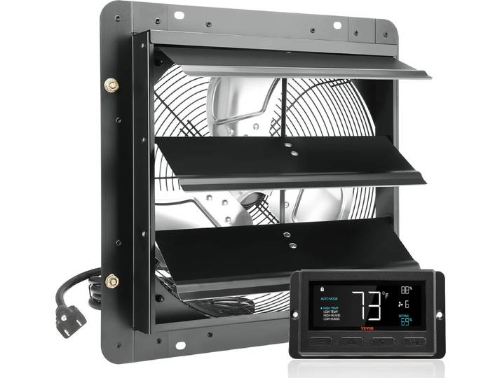 VEVOR Afzuigventilator Wandventilator 356 mm Afstandsbediening Wandmontage EC 1024 CFM