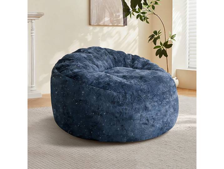 REDOM Sofa Sitzsack-Sessel mit hohem gebogenem Rücken und Ganzkörperunterstützung, ergonomischer Relaxsessel für moderne Wohnräume, Einzelsofa, Wohnzimmer Sofa