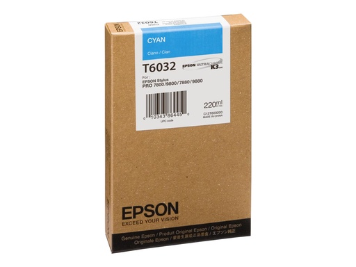 Epson T6032 - 220 ml - Cyan - original - Tintenpatrone (C13T603200)