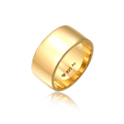 Silberring ELLI "Ring Stacking Bandring Basic Trend 925 Silber" Gr. 56, gold, Fingerringe, Damen, 56, Silber 925 (Sterlingsilber), Silberring