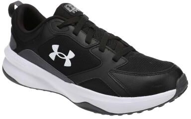 Under Armour Charged Edge (Men's) Athletic in Black/Castlerock/White, Size 9 M, Leather/Rubber/Synthetic