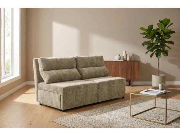 Family Meble Schlafsofa Kimo Ramona, 2-Sitzer – Beige – 4