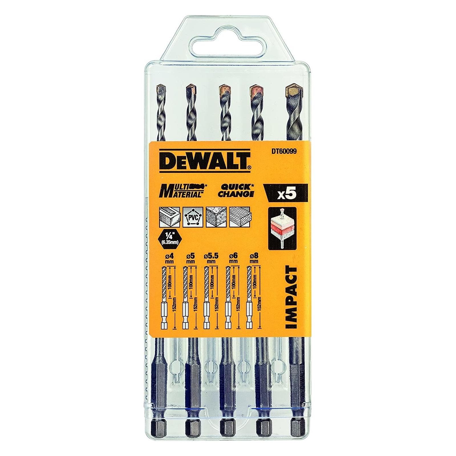 DeWalt Mehrzweckbohrer-Set 5-tlg. schlagfest (DT60099-QZ)