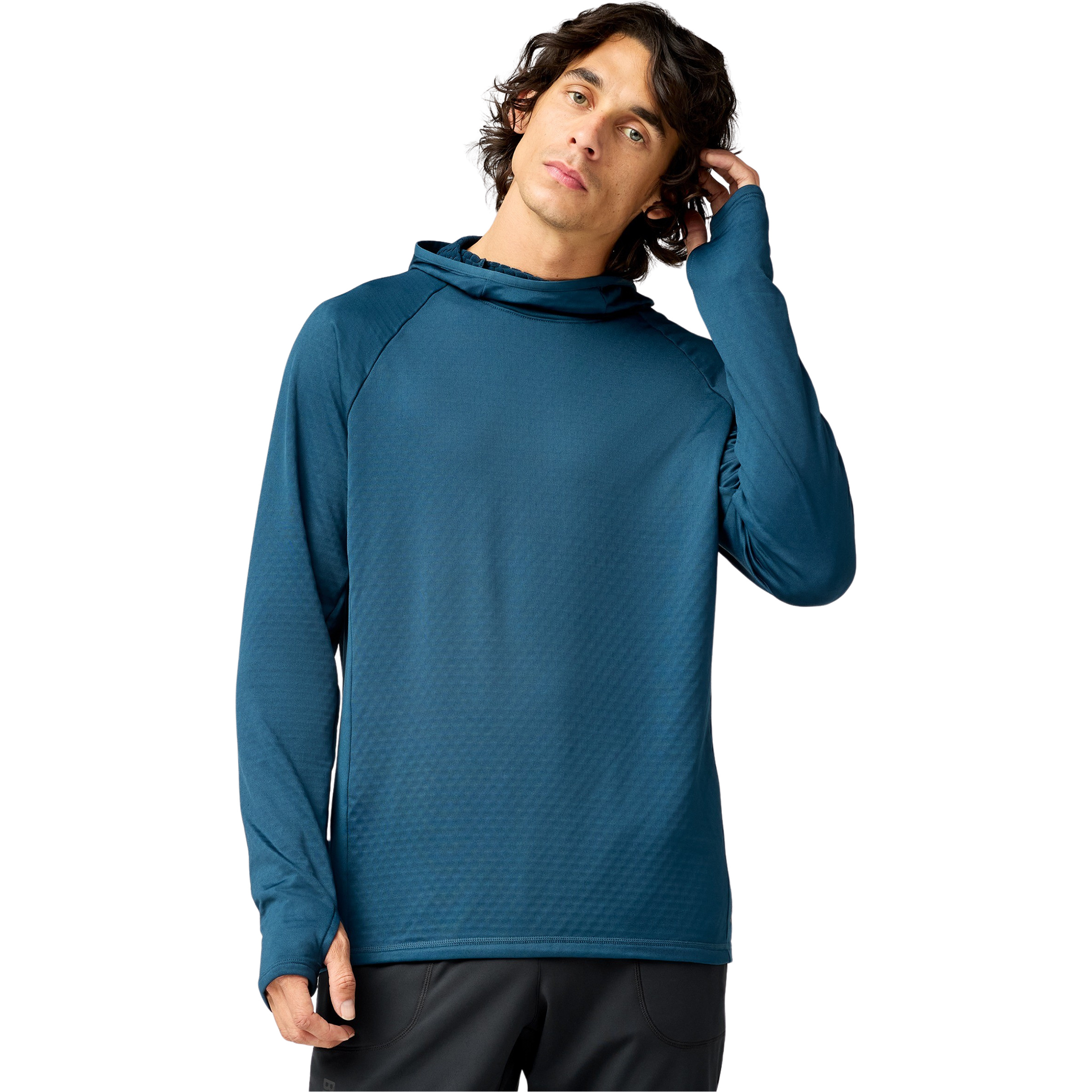 Brooks Momentum Thermal Herren Hoodies blau Größe L Geruchsneutralisierend