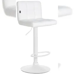 Décoshop26 - Barhocker hoher Barstuhl trompetenförmiges Metallgestell weißer Kunststoffsitz TDB10614