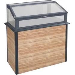 Tchibo - Hochbeet Schneckenschutz mit Frühbeetaufsatz - 100x50x113cm - anthrazit -